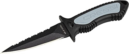 Cressi Diving Knife for Scuba & Snorkeling - Spear Black