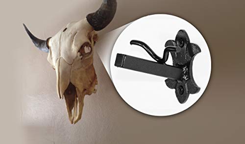 Heavy-Duty Buffalo Bracket - Elk Moose Cattle Skull Mounting Support - USA Made, Oil-Rubbed Bronze Finish (Variation of THIS listing)