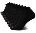 Nautica Mens Quarter Socks - Cushioned Moisture-Wicking Athletic Socks 6 Pairs - Black, Size 12.5