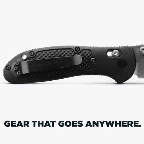 Black GriVory Drop-Point Knife with Plain Edge - Benchmade Griptilian