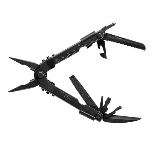 Gerber Gear Multi-Plier 600 14-in-1 Multitool with Sheath - Black, Needlenose Pliers & More