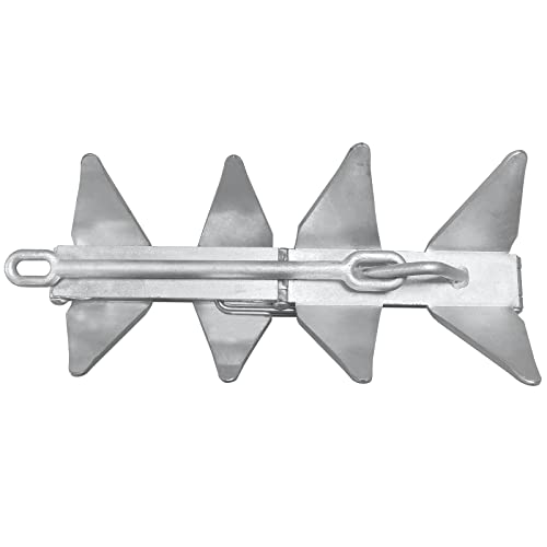 JT-HLM 13LB/19LB Galvanized Folding Boat Anchor for Up to 30ft Vessels