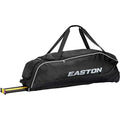 Wheeled Baseball Equipment Bag with Helmet & Bat Compartments - Black
