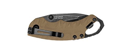Kershaw Shuffle II Folding Pocket Knife with Tan Handle and 2.6-Inch Tanto Blade