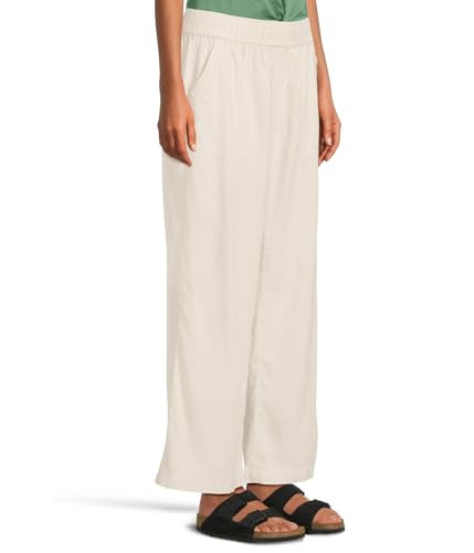 Toad&Co Women's Taj Hemp Wide Leg Pants Large Oatmeal - Relaxed Fit, Pull-On Style