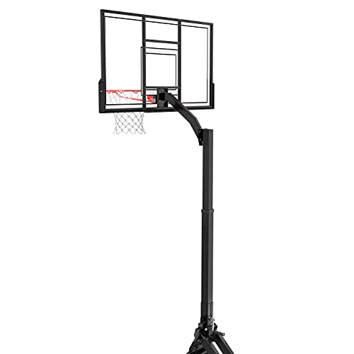 Portable Adjustable Basketball Hoop - 54" H Frame Black - Easy Assembly