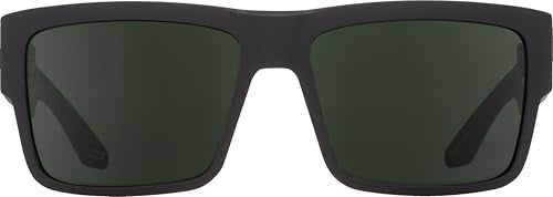 Spy Optic Cyrus Matte Black Square Sunglasses with Color & Contrast Lenses
