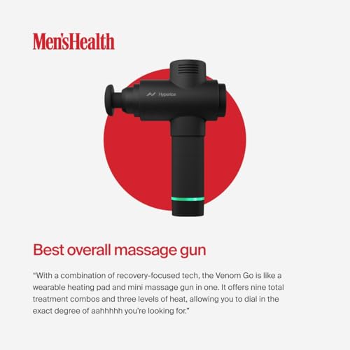 Hyperice Hypervolt 2 Handheld Percussion Massage Gun Set with 5 Attachments - Deep Muscle Therapy, Black