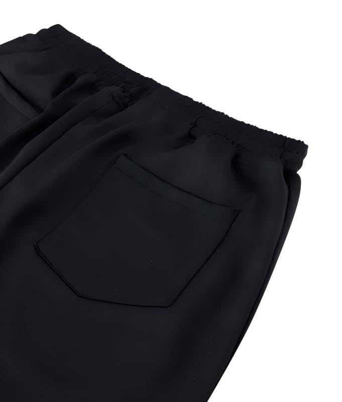 Men's Active Jogger Sweatpants with Zipper Pocket & Drawstring - Black, Large