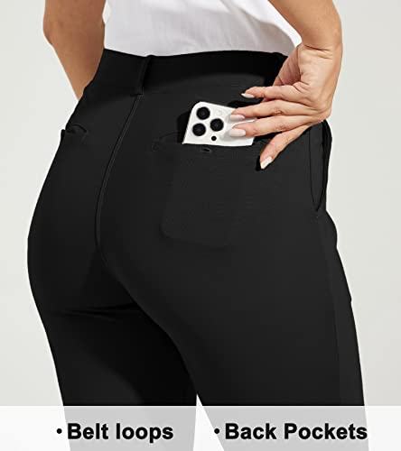 Willit Women's Yoga Dress Pants - Black, Large / 30 Inches, Skinny Fit, Office Casual Leggings