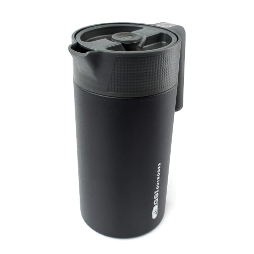 GSI Outdoors Glacier Stainless French Press Mug - 30 fl oz, Black, One Size