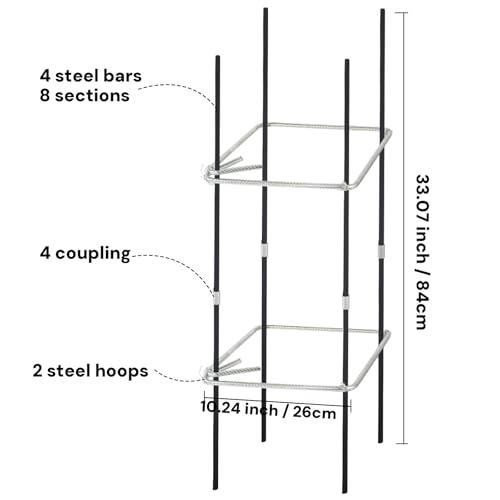 Utag 7-Inch Heavy-Duty Basketball Hoop Anchor Kit - Black