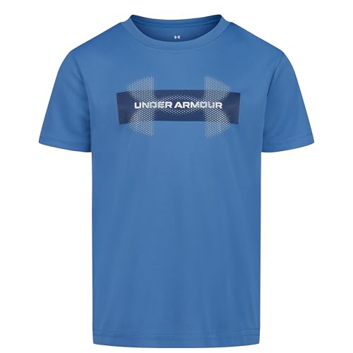 Under Armour Boys Logo Graphic T-Shirt - Aegean Blue, Relaxed Fit, 5