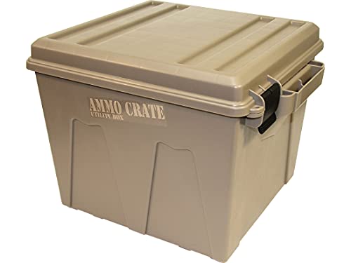 MTM Ammo Storage Crate - Heavy Duty Waterproof Utility Box, 90 lbs Capacity