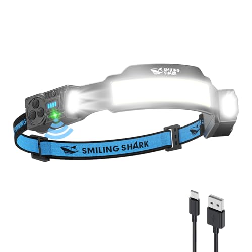 Headlamp Camping Light with Dual Spotlight & Floodlight - Rechargeable 2400mAh, 1 Pack