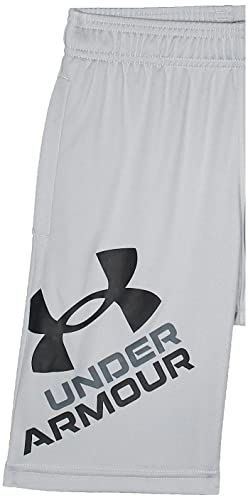 Under Armour Boys' Prototype 2.0 Logo Shorts - X-Large Mod Gray & Black