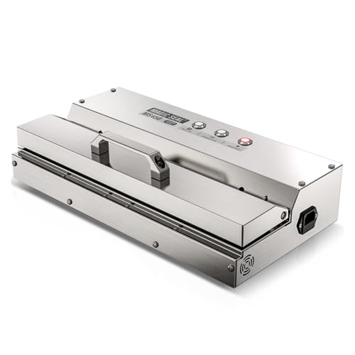 16-Inch Commercial Vacuum Sealer with Stainless Steel Construction, Automatic Food Packaging Machine