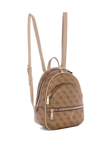 Manhattan II Backpack - One Size Latte Logo with Gold Hardware
