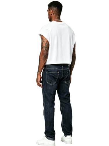 Men's Cropped Sleeveless Shirt - Streetwear Crop Vest Top Large White
