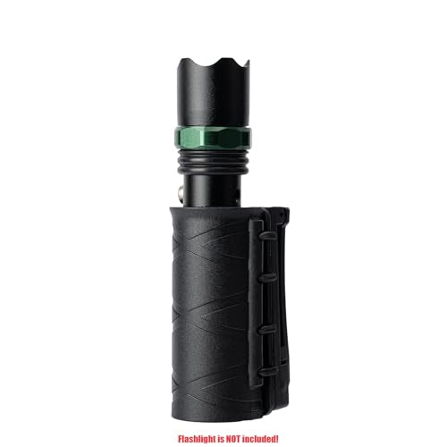 TACNEX Flashlight Holster for Duty Belt 1.2 Inch Diameter Rotatable MOLLE Torch Case