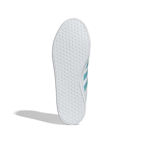Adidas Mercedes AMG Petronas F1 Team Unisex Casual Court Shoes - White/Semi Mint/Rush/Grey, 14 Men / 15 Women