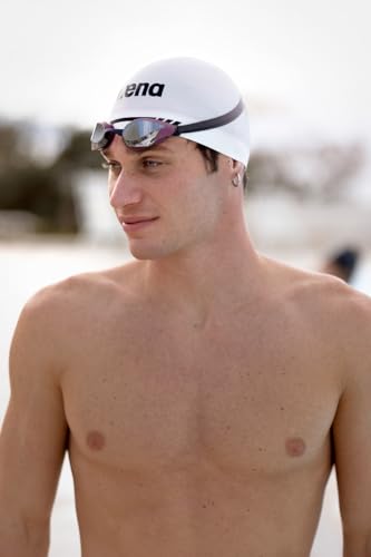 Arena Unisex Cobra Core Swipe Anti-Fog Racing Swim Goggles - Violet/Coral Mirror