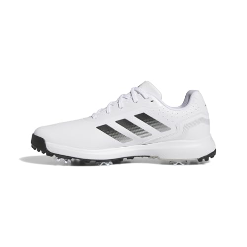 adidas Men's Traxion Response Golf Shoes White/Black/Silver 10.5 - Waterproof, Durable Grip