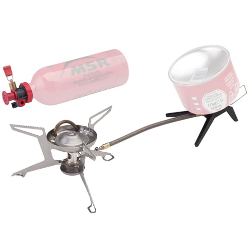 MSR WhisperLite Universal Compact Hybrid Fuel Camping Stove with Storage Bag