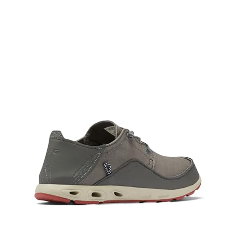 Columbia Men's Bahama Vent Relaxed Boat Shoe - City Grey, Vintage Red 10.5
