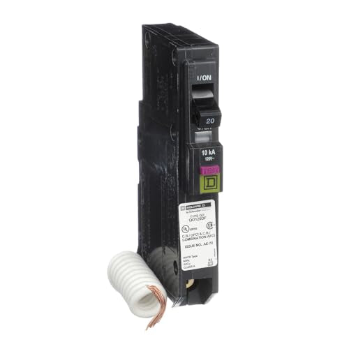 20 Amp Single-Pole Dual Function Circuit Breaker CAFCI GFCI - No Size/Breaker Variation
