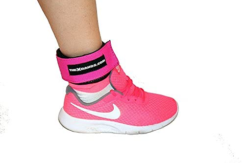 The X Bands - Ankle Cuff For Cable Machine - Ankle Straps - Gym Ankle Strap For Cable Machine - Neoprene Booties - Xbands Resistance Bands - X Bands Booty Bands - Ankle Workout Strap - Pink