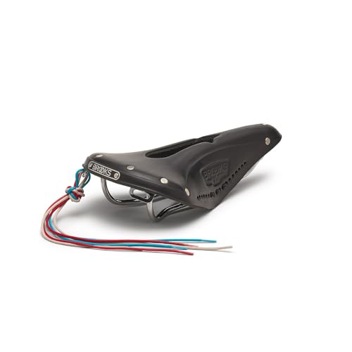 Brooks England B17 Carved Leather Bike Saddle - Black, Handmade Cycling Accessory