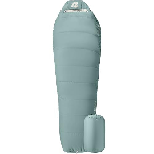Dream Mummy Sleeping Bag - 5°F Cold Weather Camping & Travel Essential with Water-Resistant Shell & Synthetic Fill - Sprucestone / 5F Regular