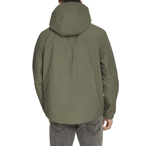 Levi's Men's Hooded Waterproof Arctic Cloth Rain Jacket - Medium, Sage Green