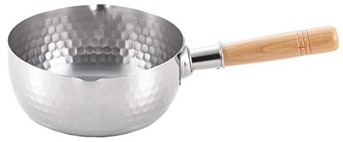 Yoshikawa Yukihira Saucepan 1.7 Quart - Handmade Japanese Stainless Steel