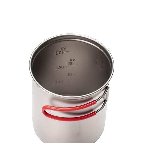 Ultralight Titanium Camping Pot Set for Solo Hikers - 750ml, Lightweight & Durable