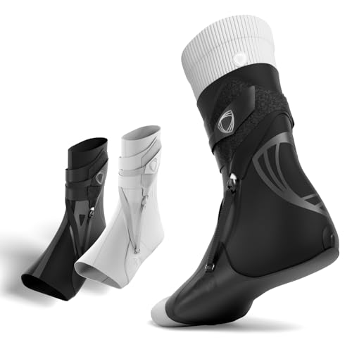 Ankle Brace Support - Right, Black, Medium, Ultra-Light Compression for Sports Recovery