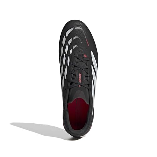 Adidas Unisex 24 Club Flexible Ground Soccer Cleats - Black/White/Lucid Red, 11 Women/10 Men