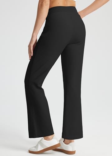Libin Women's 27-Inch Bootcut Stretchy Travel Golf Pants - Black, 29 Inch Inseam
