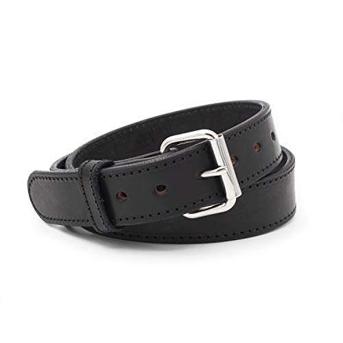 Relentless Tactical Black Stitched 36 Pant Size 40 Belt - No Sag Leather Gun Belt for Concealed Carry and Holsters