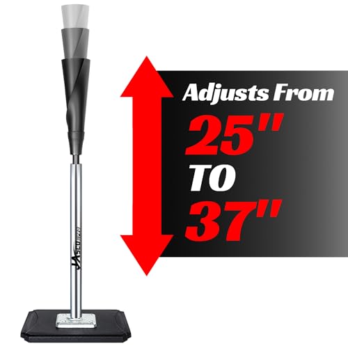 Portable Batting Tee for Baseball Softball 25-37 Inch Height Adjustable Training Equipment