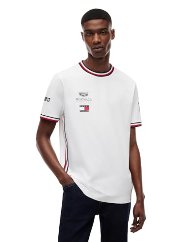 Tommy Hilfiger Men's F1 Graphic Tee White XX-Large - Motorsport Casual T-Shirt