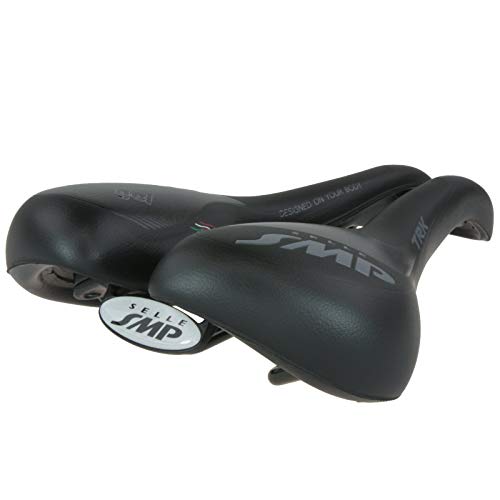 Selle SMP TRK Gel Saddle Black Large - Ergonomic Cycling Seat for Touring & City Rides