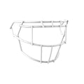 Schutt F7 EGOP II-NB-VC Football Facemask - White / Varsity for Helmet Fit & Impact Protection