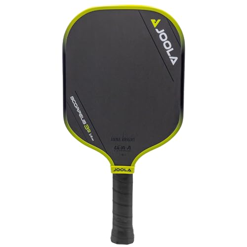 JOOLA Scorpeus Pickleball Paddle - Raw Carbon Fiber Surface, 14mm, Wide Body & Aero Curve, UPA-A Certified