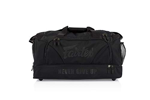 Fairtex Gym Bag BAG2 Black - Muay Thai MMA Boxing Duffel Storage