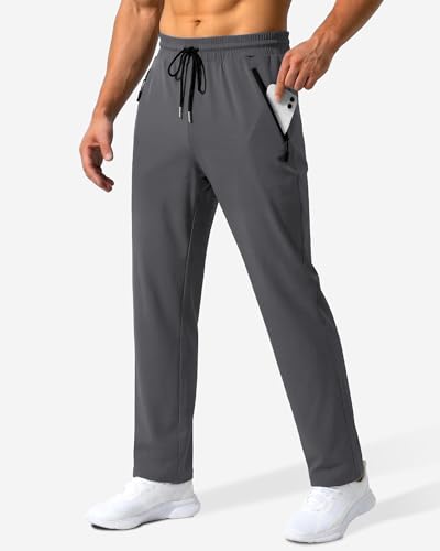 Men's Lightweight Quick Dry Athletic Joggers - Dark Gray, 34