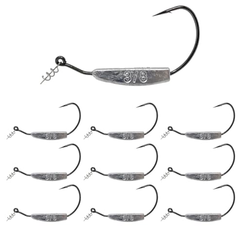 Reaction Tackle 3/8oz 7/0 Weighted Swimbait Hook with Twist Lock - 10 Pack