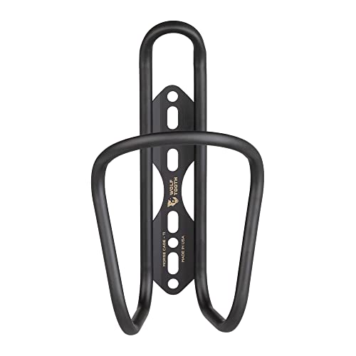 Wolf Tooth Morse Ti Limited Edition Black Titanium Bottle Cage - Repositionable, Made in USA