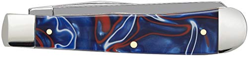 Pocket Knife Case with Patriot Kirinite Handle and Stainless Steel Blades - 4 1/8 Inch Closed